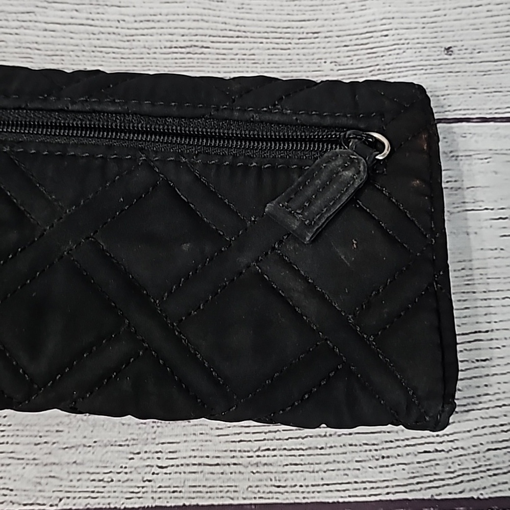 Vera Bradley wallet. Black/pink/cream/green/gray - Picture 6 of 9